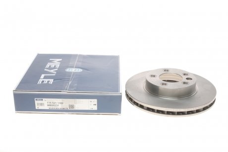 Тормозной диск вентилируемый передний правый vw touareg MEYLE 115 521 1102