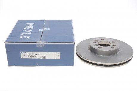 Тормозной диск вентилируемый передний MEYLE 315 521 0019 (фото 1)