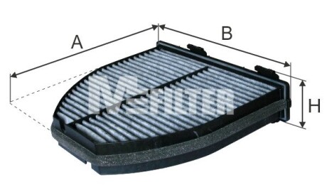 Фільтр салону вугільний MFILTER K9139C