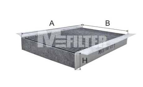 Фільтр салону вугільний MFILTER K9160C