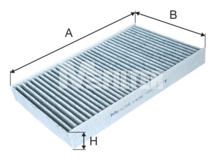 Фильтр салона Citr C2/C3/C4/Peug 307/308 02- (угольный) MFILTER K 929C