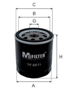 Фільтр масляний MFILTER TF6511