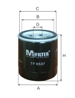 Фильтр масла Megane III/Laguna III 2.0i 16V 07- MFILTER TF 6537