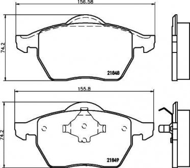 Тормозные колодки передние vw sharan 95-00 seat alhambra ford galaxy MINTEX MDB1741 (фото 1)