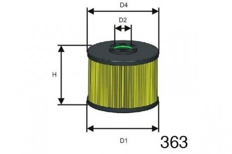 Фiльтр паливний MISFAT F128 (фото 1)