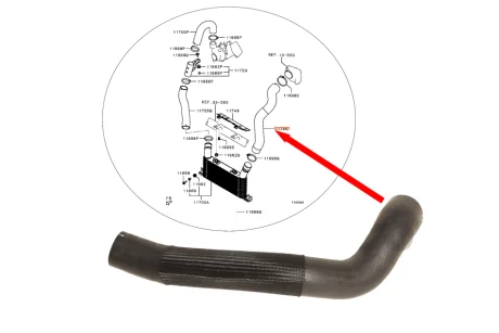 Патрубок інтеркулера Pajero IV 3.2 DI-D MITSUBISHI 1505A200