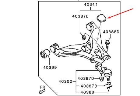 Оригинальный отбойник передней подвески MITSUBISHI 4055A008