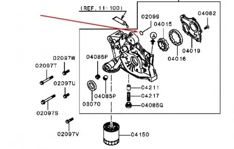 Кільце ущільнювальне маслонасоса MITSUBISHI MD163246