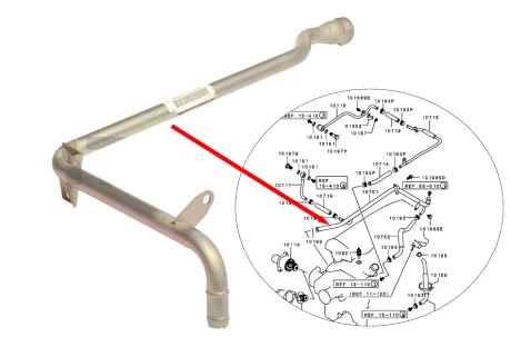 Трубка охолодження металева MITSUBISHI MD370158