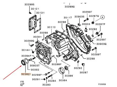 Оригинальный сальник раздатки (между МКПП и РКП) MITSUBISHI MR145502