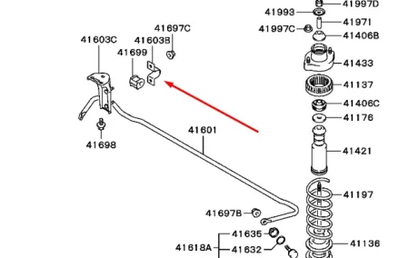 Бугель кріплення заднього стабілізатора MITSUBISHI MR403773