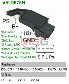 Регулятор напруги генератора MOBILETRON VRD675H