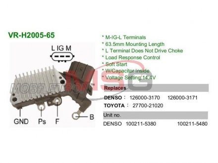 Регулятор генератора MOBILETRON VR-H2005-65