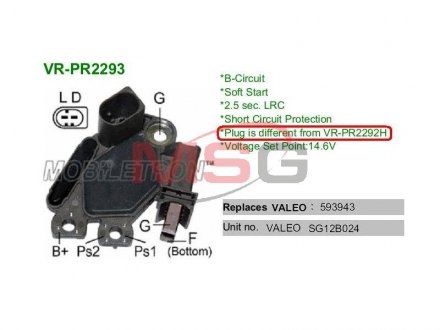 Регулятор генератора MOBILETRON VRPR2293