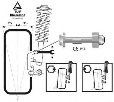 Болт регулировки развала колёс audi 80,kangoo,sprinter,hyundai,crafter,volvo MONROE MC114