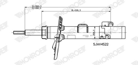 VW Амортизатор передній TRANSPORTER T6 2.0 18- MONROE V4522