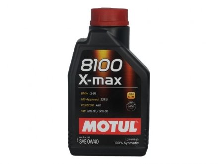 Масло моторное 8100 X-Max 0W-40 (1 л) MOTUL 348201 (фото 1)