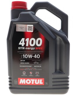 Моторное масло 10W40 4100 Syn-nergy Spec 5L MOTUL 387706