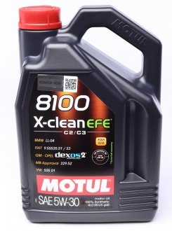 Олива моторна 8100 X-clean EFE 5W-30 (4л) MOTUL 814007
