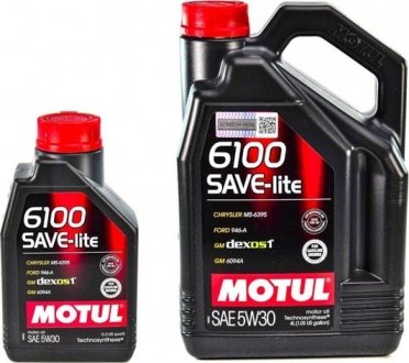 Масло моторное 6100 Save-Lite 5W-30 (1 л) MOTUL 839611