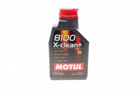 Масло моторное 8100 X-Clean+ 5W-30 (1л) MOTUL 854711 (фото 1)