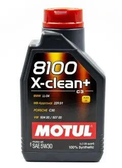 Масло моторное 8100 X-Clean+ VW 504/507 5W-30 (1л) MOTUL 854711