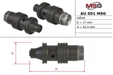 Клапан насоса гур audi,bmw,mercedes-benz,opel,vw MSG AU001VALVE