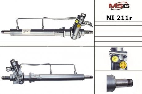 Рулевая рейка с гур восстановленная nissan primera p11 1996-2002 MSG NI211R (фото 1)