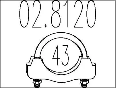 Хомут вихлопної системи MTS 02.8120