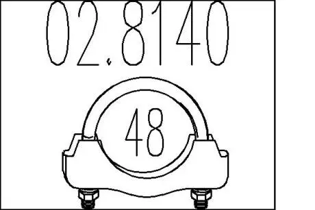 Хомут вихлопної системи MTS 02.8140