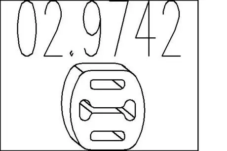 Резиновый элемент крепления MTS 02.9742