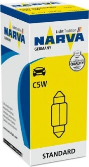 Автолампа C5W 12V 5W SV8.5 (T10,5x38) NARVA 171253000