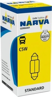 Автолампа C5W 24V 5W SV8.5 Festoon (T10,5x38) NARVA 171363000