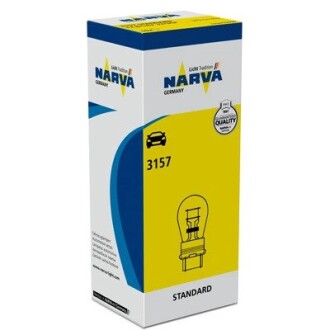 P27/7w 12v 27/7w w2,5x16q |lamps for indicators, break light, fog and reverse| 10шт NARVA 17945 (фото 1)