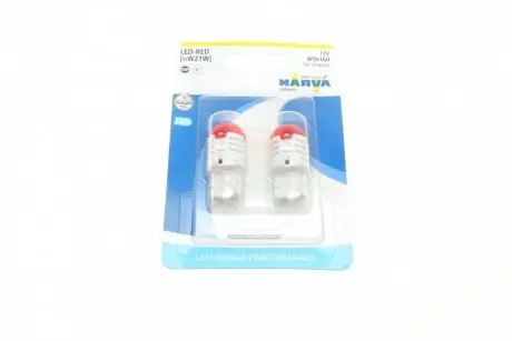 Автолампа W21W 12V 21W W3x16d (LED) (красная) (без цоколя) NARVA 181004000