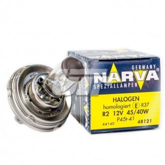 Автолампа halogen r2 12v 45/40w p45t-4 NARVA 48121