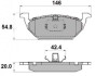Тормозные колодки перед. Caddy III/Golf V/Octavia/A3 03- (с датчиком) NATIONAL NP2006 (фото 1)