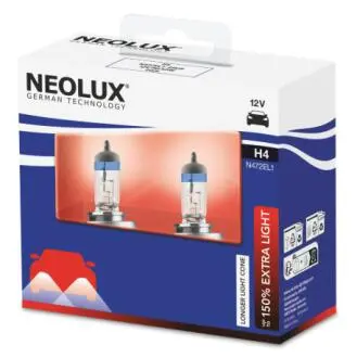Автолампа H4 Extra Light + 150% (комплект 2шт) NEOLUX N472EL1-2SCB