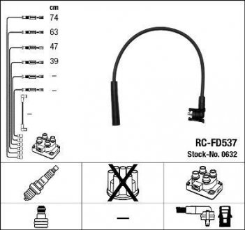 Высоковольтные провода зажигания NGK 0632 (фото 1)