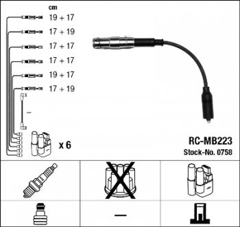 Высоковольтные провода зажигания NGK 0758