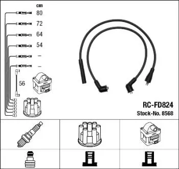 Комплект кабелів високовольтних NGK 8568