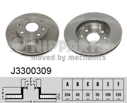 Тормозной диск NIPPARTS J3300309