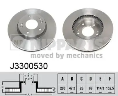 Тормозной диск NIPPARTS J3300530