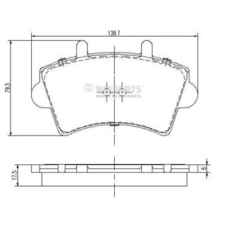 Комплект гальмівних колодок NIPPARTS J3601079