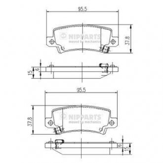 Комплект тормозных колодок NIPPARTS J3612025