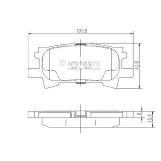 Комплект гальмівних колодок NIPPARTS J3612031