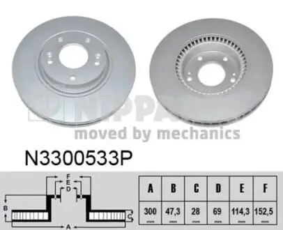 Тормозной диск NIPPARTS N3300533P