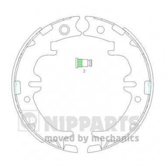 Комплект гальмівних колодок NIPPARTS N3502083 (фото 1)