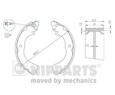 Тормозные колодки NIPPARTS N3505049