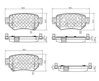 Тормозные колодки NIPPARTS N3613028